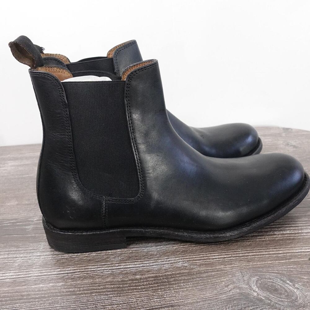 Frye Boots Mens Size 9 D Black Leather Chelsea Ankle Pull On Casual Dress Shoes - Picture 5 of 10